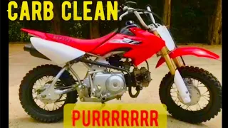 05 Honda CRF50 carburetor clean out & adjustments!!