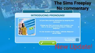 New Update! The Sims Freeplay (Gui change and pronouns update)