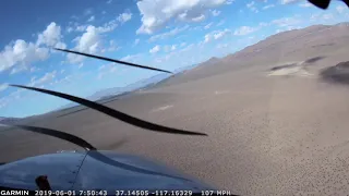 Landing at Bonnie Claire Lakebed Nevada