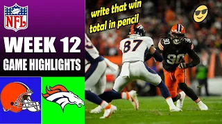 Cleveland Browns vs Denver Broncos [FULL GAME] WEEK 12 | NFL Highlights TODAY 2023