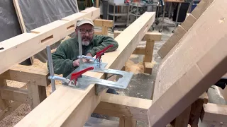Timber Framing - Mafell Router and Arunda 120N jigs - 4 consecutive mortises - fast, accurate, easy