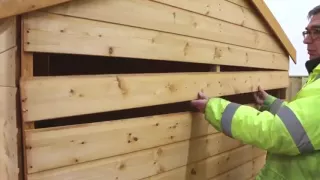 How to fix a broken tongue and groove panel on a wooden garden shed