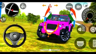 Dollar song Sidhu Musewala Real Indian New Model Pink Thar 😈|| Offroad Village Driving 3d Gameplay