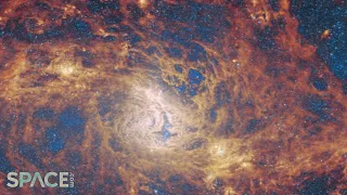 James Webb Space Telescope's views of barred spiral galaxy M83 are amazing in 4K