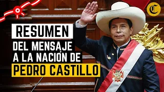 PEDRO CASTILLO: Así fue el primer discurso del presidente de la República | RESUMEN