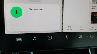 Controlling the Heating, Ventilation, and Air Conditioning by voice on Tesla Model3