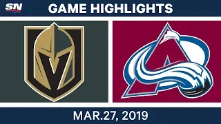 NHL Game Highlights | Golden Knights vs. Avalanche – March 27, 2019