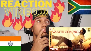 South African Reacts to Master - Vaathi Coming Video |Thalapathy Vijay