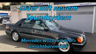 Mercedes W124 neue Lautsprecher | Subwoofer | Verstärker 100% unsichtbar eingebaut