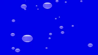 Blue Screen Overlay Air Bubbles in Water Chromakey Footage Футаж Пузыри в воде