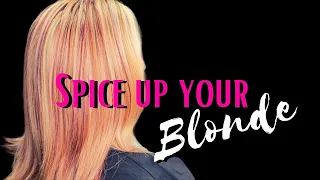 RED & BLONDE HIGHLIGHTS :: Adding Red highlights to Blonde hair :: Hair Tutorial