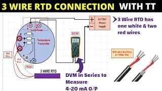 Procedure for 3 Wire RTD Connection with  Temperature Transmitter