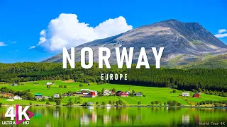 FLYING OVER NORWAY (4K UHD) Amazing Beautiful Nature Scenery & Relaxing Music For Stress Relief