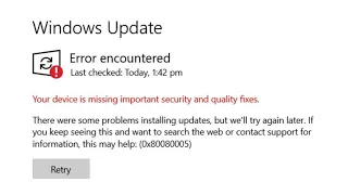 How To Fix Windows Update 0x80080005 Error on Windows 11 / 10