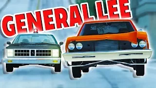 DUKES OF HAZZARD GENERAL LEE POLICE CHASES AND CRASHES! - BeamNG Police Chases