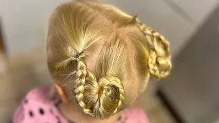 Hairstyle for girls is simple and unusual.  Strong hairstyle for a young lady!  hair 🐌 snails