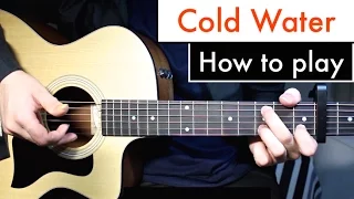 Cold Water - Justin Bieber (Major Lazor) Guitar Lesson Tutorial Chords