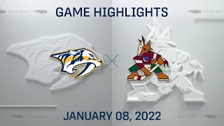 NHL Highlights | Predators vs. Coyotes - Jan. 8, 2022