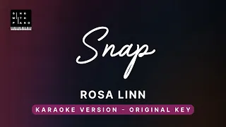 Snap - Rosa Linn (Original Key Karaoke) - Piano Instrumental Cover with Lyrics