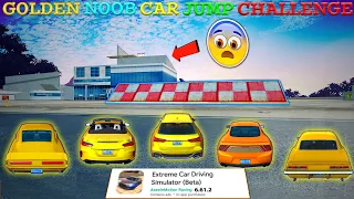 Five Golden Noob Car Jump Challenge - Extreme Car Driving Simulator 2023 - Car Game