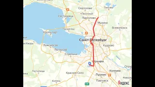 Санкт-Петербург с севера на юг