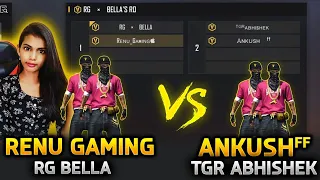 ankush ff vs renugaming funny match || 2 v 2 custom room match || @ANKUSHFF01||  renugaming