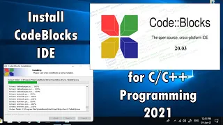 Install latest version of CodeBlocks IDE (20.03) with MinGW for C/C++ on Windows 64/32-bit computer.