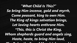 WHAT CHILD IS THIS? Hymn carol CHRISTMAS Slow JAZZ Vocal words lyrics text sing along song