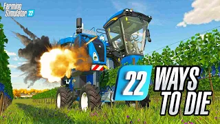 Unbelievable Deaths in Farming Simulator 22!