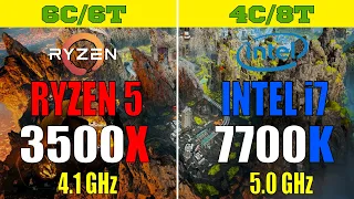 RYZEN 5 3500X vs INTEL i7 7700K | PC GAMES TEST |1080P | 1440P |