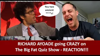 American Reacts RICHARD AYOADE Descending Into Madness | The Big Fat Quiz Show REACTION