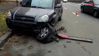 Киев. Авария на улице Борщаговской