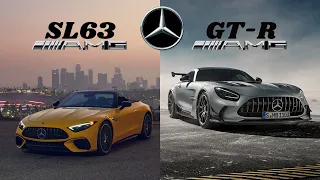 MERCEDES-AMG GT-R vs MERCEDES-AMG SL 63 | The Battle Of The Mercedes-AMG #mercedesamg #amg #amggtr