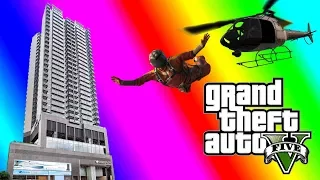 GTA 5 Online Funny Moments - Crazy Helicopter Jumping