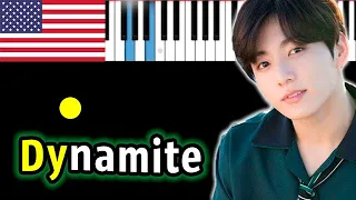 🇺🇸 BTS - Dynamite ((방탄소년단) ) | Piano_Tutorial | Разбор | КАРАОКЕ | НОТЫ + MIDI