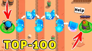 ТОП-100 Смешных Моментов в Brawl Stars !! ТРОЛЛЬ vs СПАЙК!!