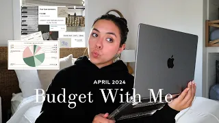 APRIL BUDGET WITH ME (expense tracking, variable income, savings, high spend month)