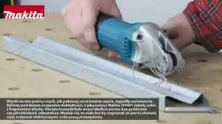 Test nożyc do blachy Makita JS1601 (Makita JS1601 STRAIGHT SHEAR)