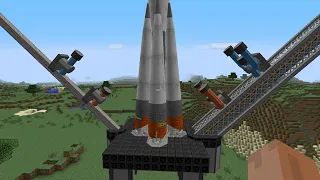 Minecraft Hbm nuclear tech mod - Soyuz Rocket launch