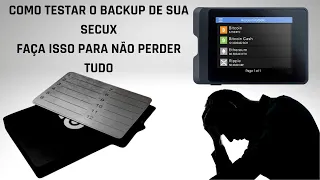 COMO TESTAR O BACKUP DE SUA SECUX - FAÇA ISSO SE NÃO VOCÊ CORRE O RISCO DE PERDER TUDO