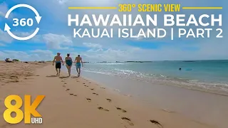 Kauai Island Beach in 8K, Hawaii - 360° VR Immersion into Tropical Island Beach Experience - Part 2