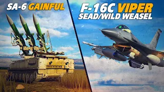 F-16C Viper Vs SA-6 Gainful | SEAD | WILD WEASEL | Digital Combat Simulator | DCS |