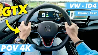 VW ID4 GTX 2022 POV Drive and 0-100 Acceleration! A modern Electric SUV! (4K)