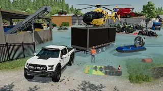 Inondation de la Mega Ferme remplie de véhicules ultra chers (30.000.000€ de dégâts)