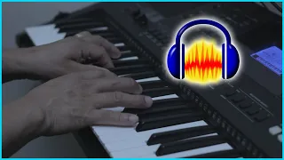 How to record music in audacity using a Yamaha PSR-e453 keyboard