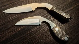 (Knife Making) Forging a set of carbon fiber self defense knives!!!