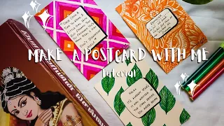 Easy postcard ideas | Make postcard with me | Easy postcard for friends