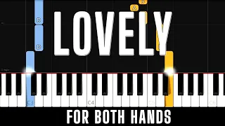 Billie Eilish x Khalid - Lovely - Easy Beginner Piano Tutorial - For 2 Hands