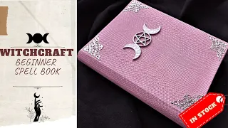 🕷 [IN STOCK 2023]  Witch Beginner spell book prewritten Gothic pink witchcraft grimoire complete