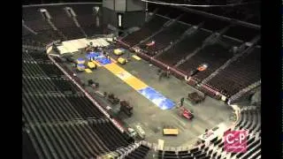 Wells Fargo Center Hockey to Basketball timelapse